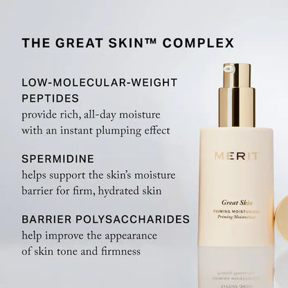 Great Skin Priming And Firming Moisturizer With Peptides And Hyaluronic Acid