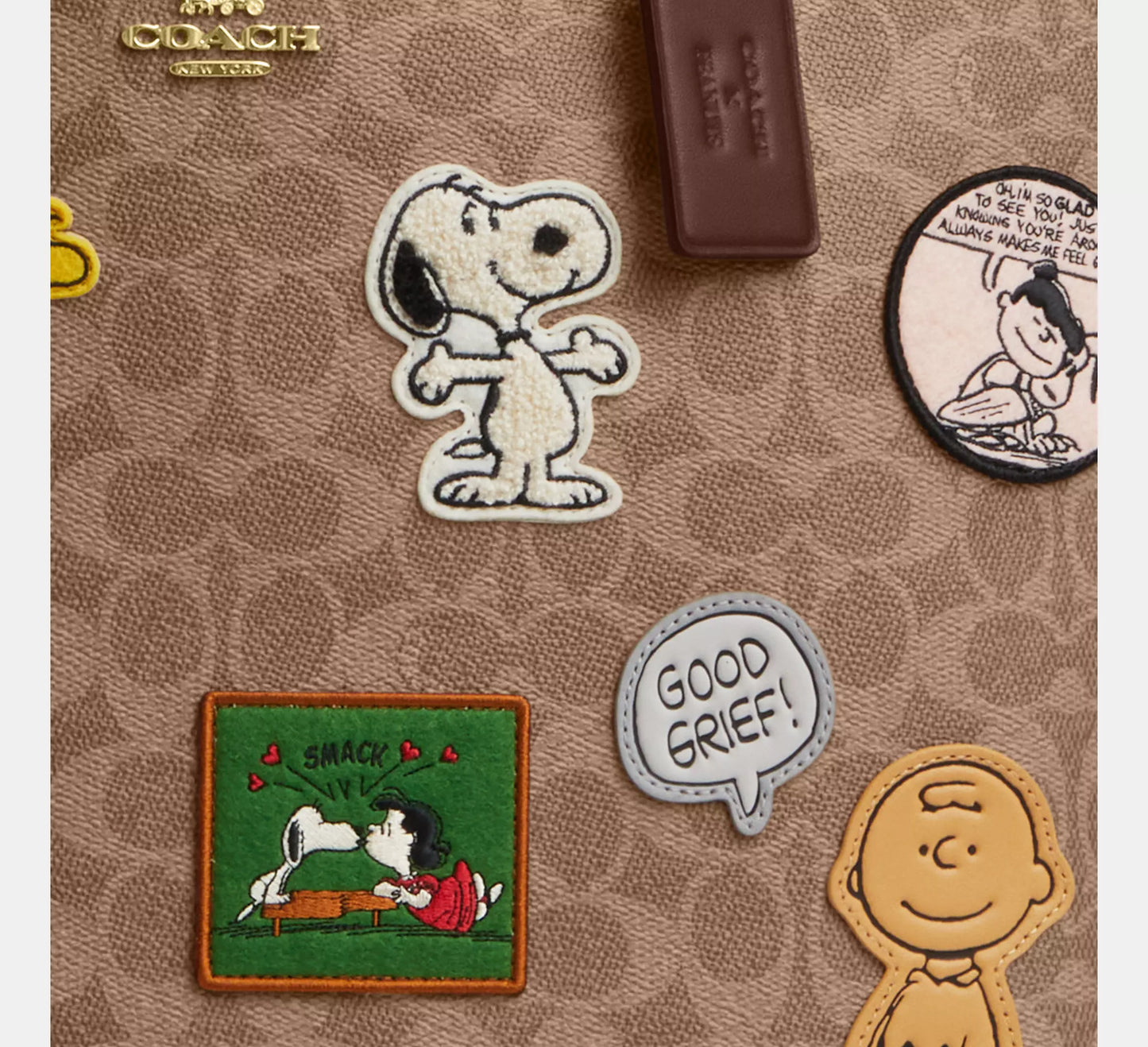 Coach X Peanuts - City Tote In Signature Canvas With Patches