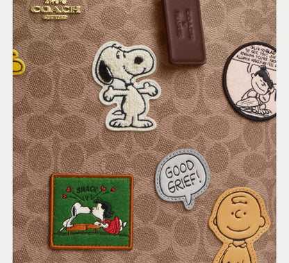 Coach X Peanuts - City Tote In Signature Canvas With Patches