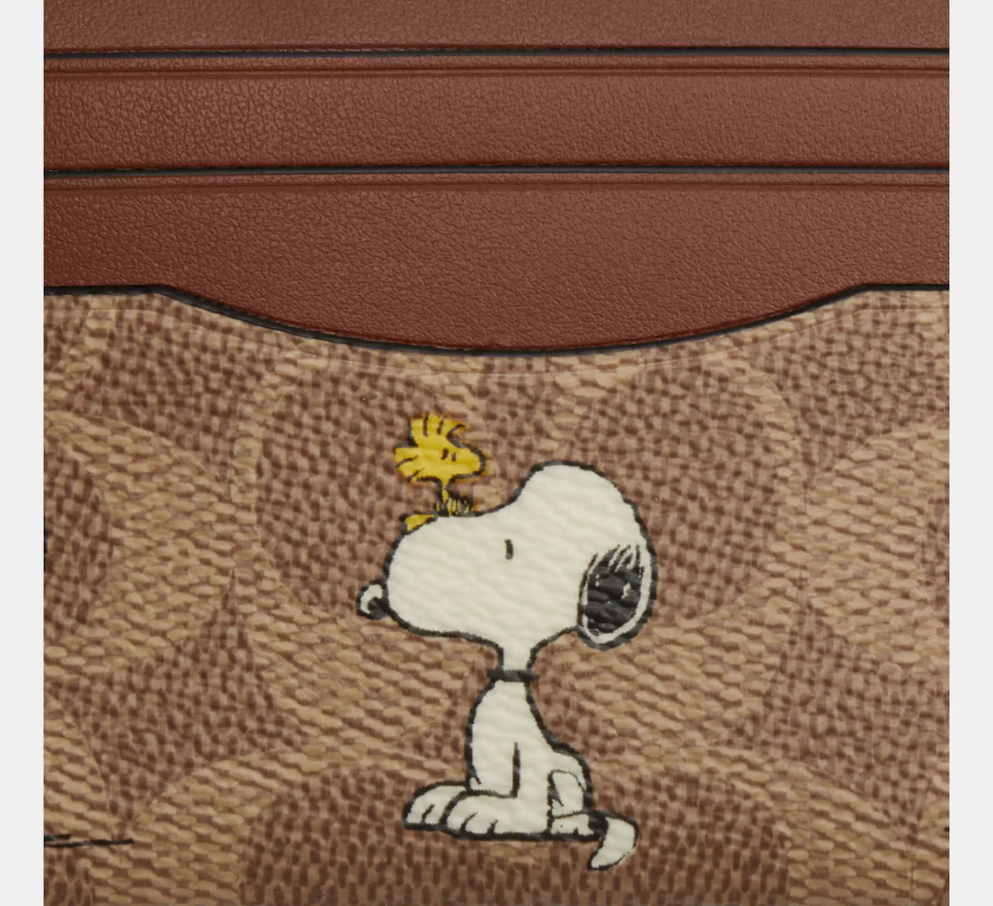 Coach X Peanuts - Slim Id Card Case In Signature Canvas With Snoopy Print