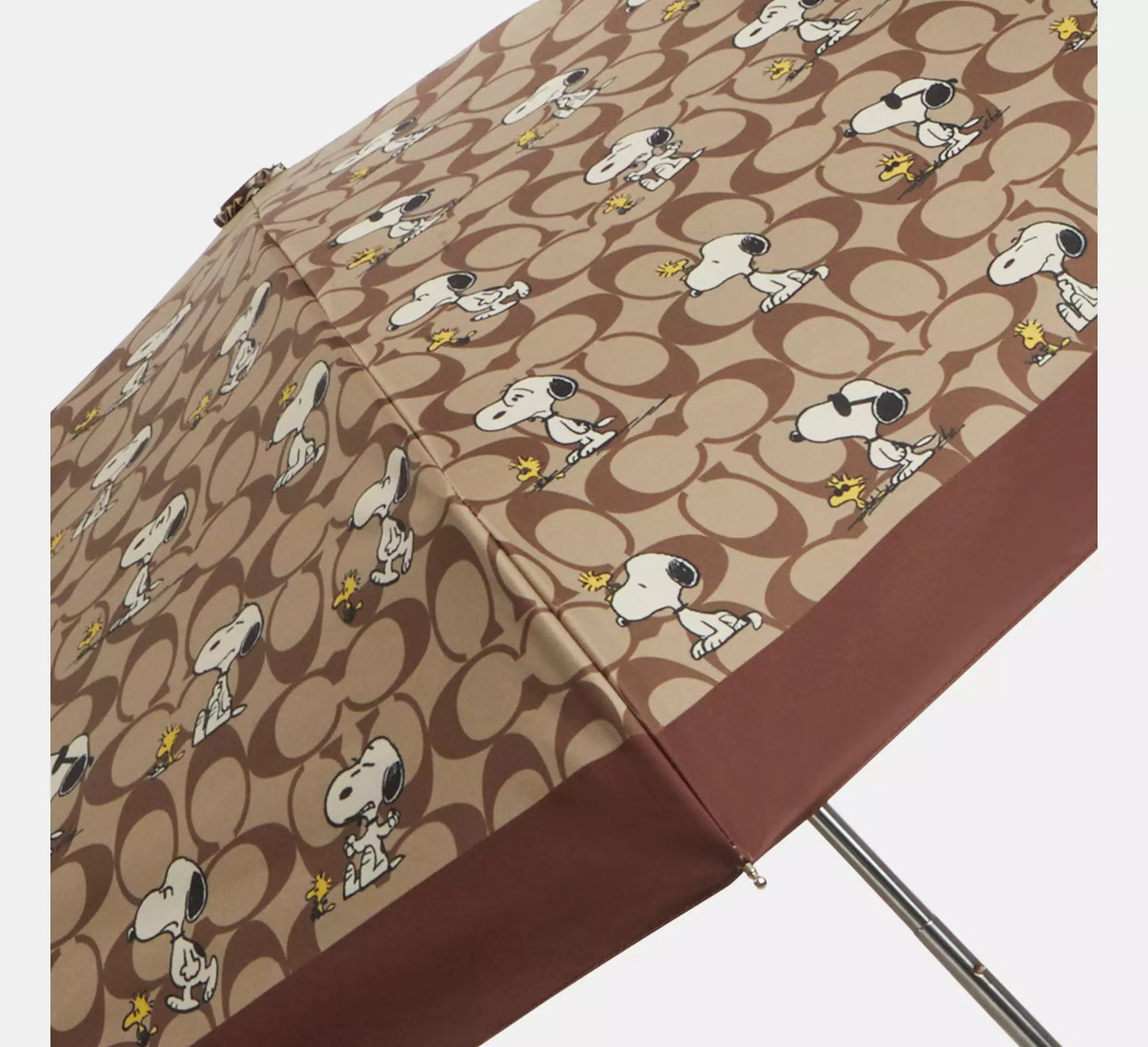 Coach X Peanuts - Uv Protection Mini Umbrella With Signature Snoopy Print