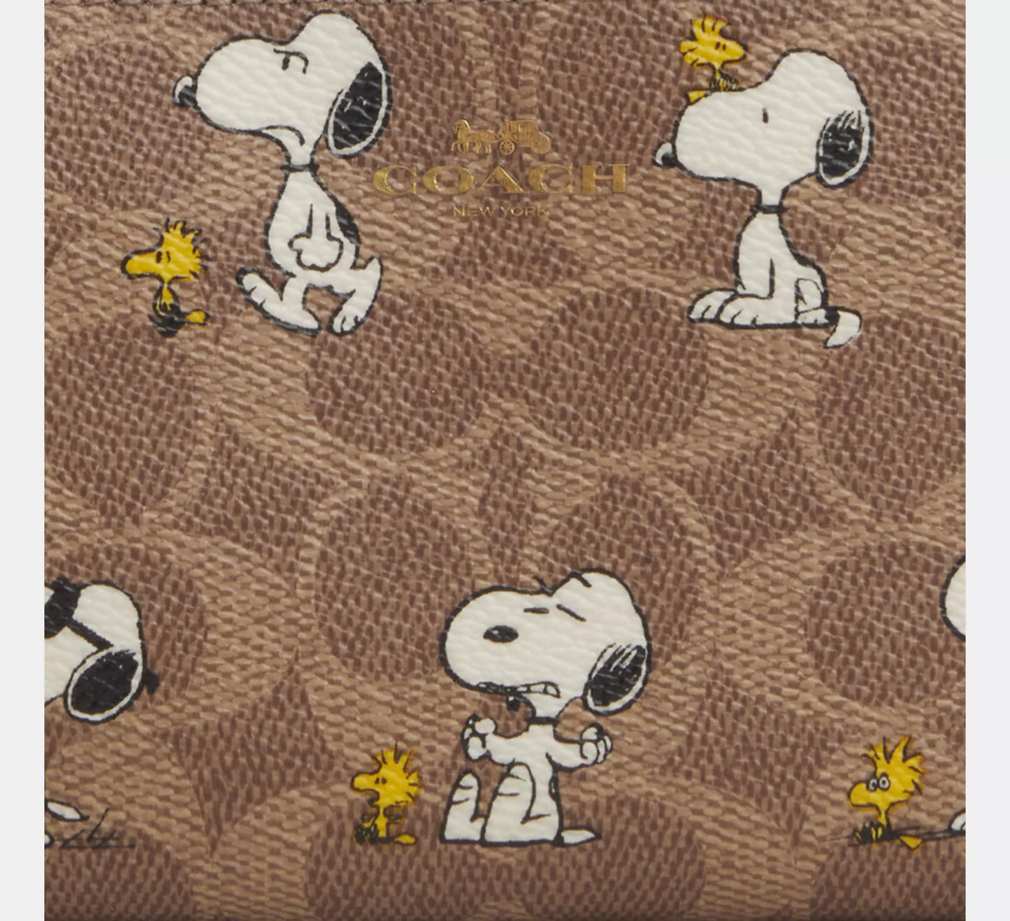 Coach X Peanuts - Corner Zip Wristlet In Signature Canvas With Snoopy Print