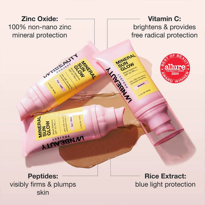 iNNBEAUTY PROJECT - Mineral Sun Glow Broad Spectrum Sunscreen SPF 43 PA +++ with Peptides and Vitamin C