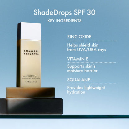 Summer Fridays - ShadeDrops Mineral Milk Sunscreen SPF 30