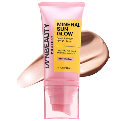 iNNBEAUTY PROJECT - Mineral Sun Glow Broad Spectrum Sunscreen SPF 43 PA +++ with Peptides and Vitamin C
