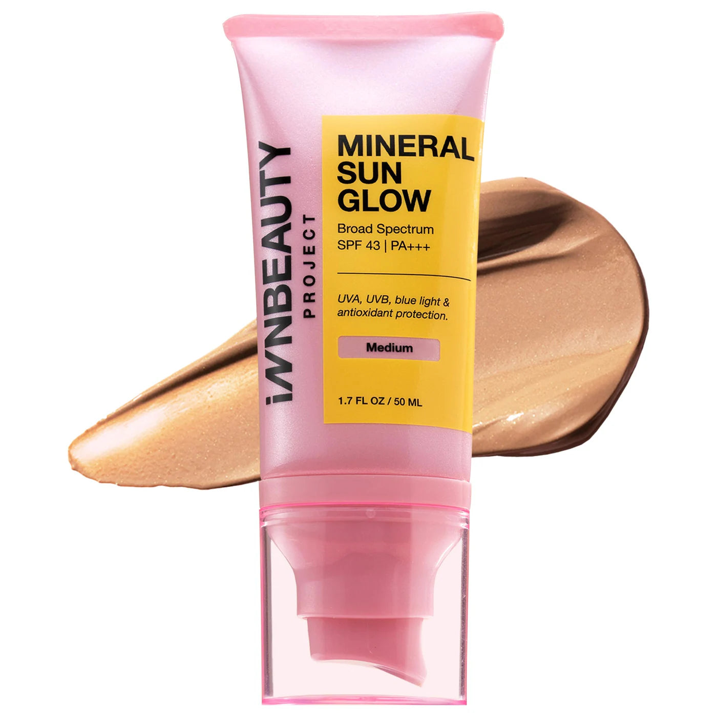 iNNBEAUTY PROJECT - Mineral Sun Glow Broad Spectrum Sunscreen SPF 43 PA +++ with Peptides and Vitamin C