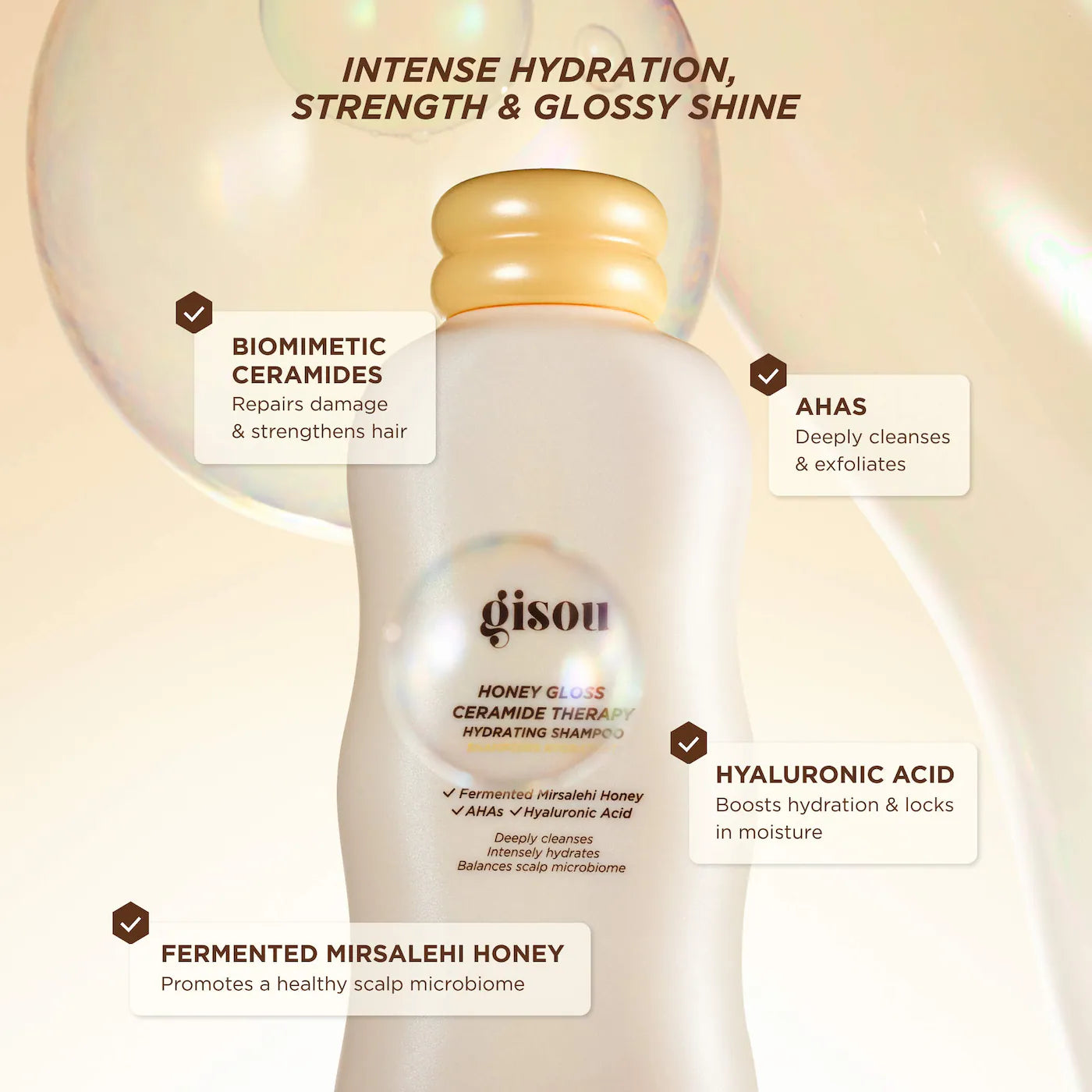 Gisou - Honey Gloss Ceramide Therapy Hydrating Shampoo