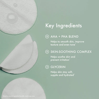 Summer Fridays - Gentle Reset Daily Exfoliating Pads to Smooth + Minimize Pores with AHAs