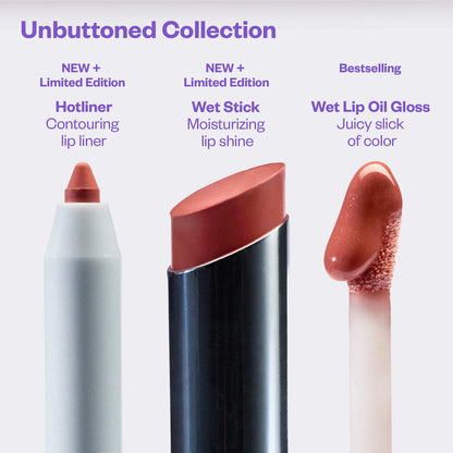 Kosas - Unbuttoned Lip Liner, Lipstick, and Gloss Gift Set
