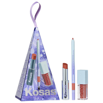 Kosas - Unbuttoned Lip Liner, Lipstick, and Gloss Gift Set