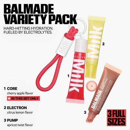 MILK MAKEUP - Balmade Variety Pack Hydrating Lip Balm & Keychain Gift Set