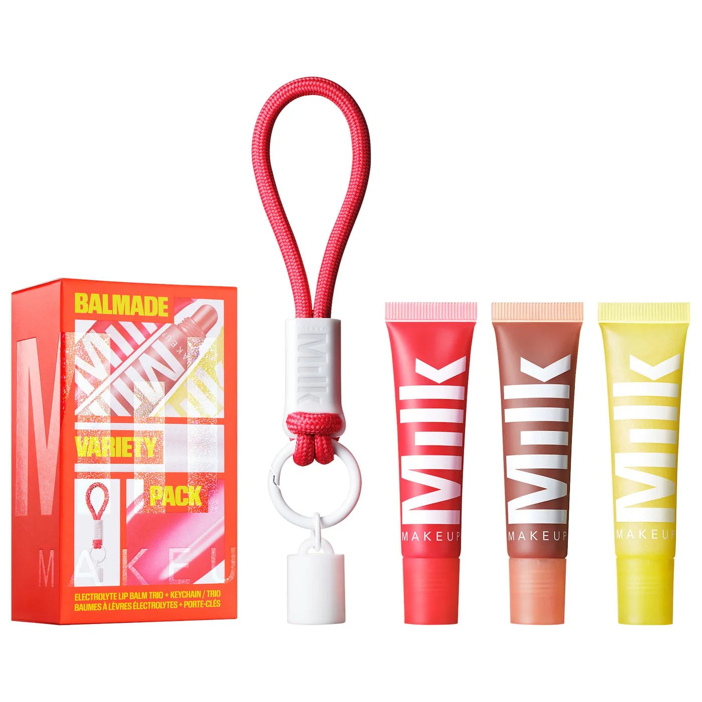 MILK MAKEUP - Balmade Variety Pack Hydrating Lip Balm & Keychain Gift Set