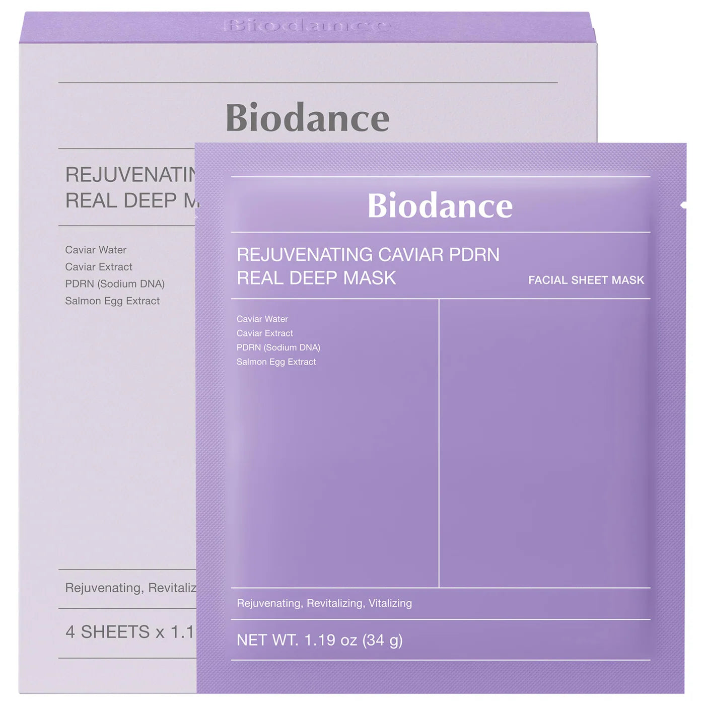 Biodance - Rejuvenating Caviar PDRN Real Deep Mask - 4 Pack
