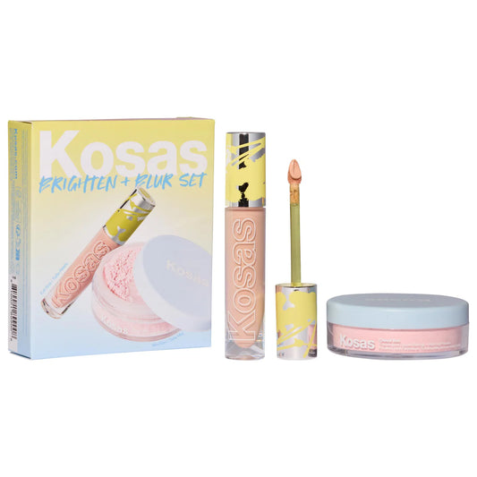 Kosas - Brighten & Blur Set - Color Corrector + Loose Setting Powder Face Set - Illusion